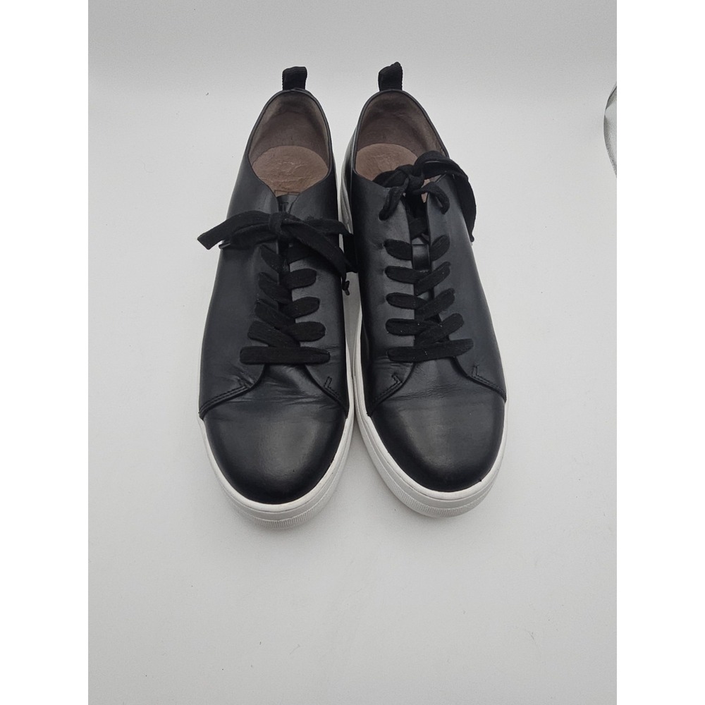 Deltan Shoes Womens Size 9.5 M Black Lace Up Sneakers